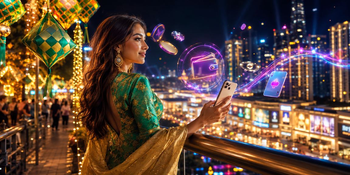 Pemain Johor Bahru mengakses platform y10 semasa Hari Raya melalui telefon pintar