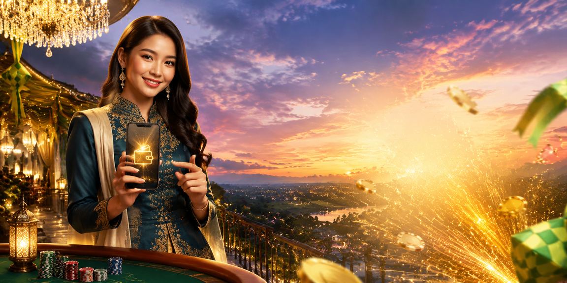 Pengguna Malaysia membuat deposit semasa Hari Raya melalui platform y10 dengan mudah